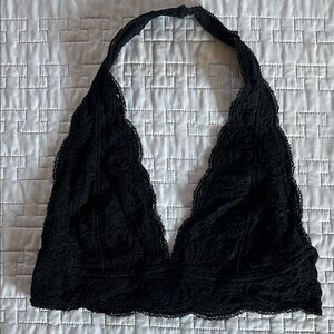 Urban Outfitters Out From Under Lace Halter Bralette Black